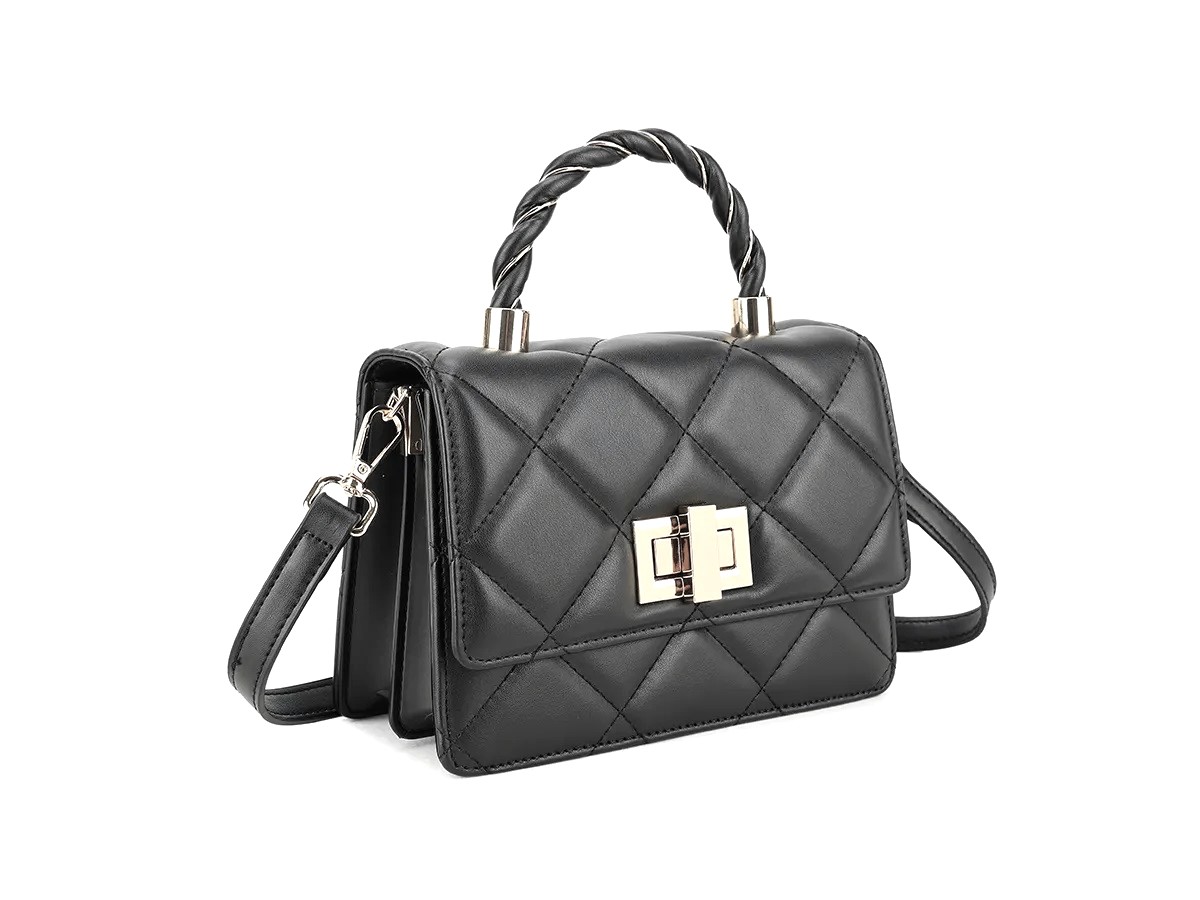 Quilted Small Top Handle Bag - Image 9