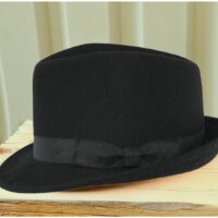 Black Trilby Hat