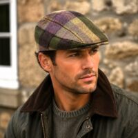 Green Country Check Flat Cap
