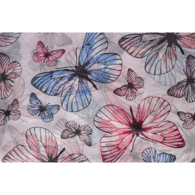 Pink Butterfly Maxi Scarf - Image 2