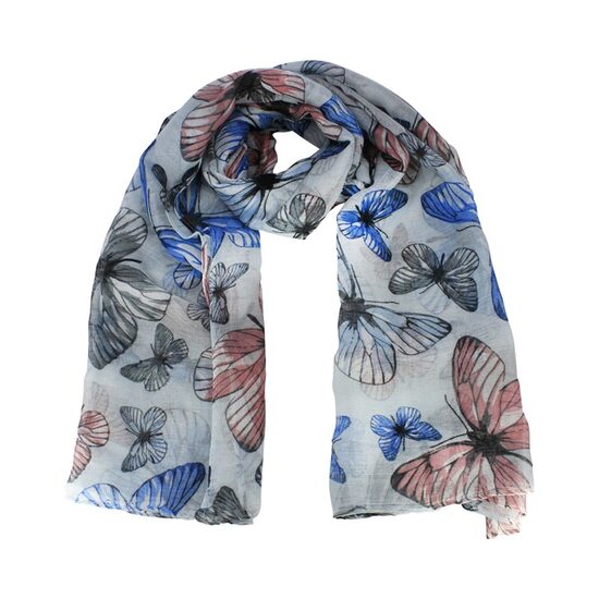 Pink Butterfly Maxi Scarf