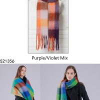 Purple Violet Mix Scarf S21356 2