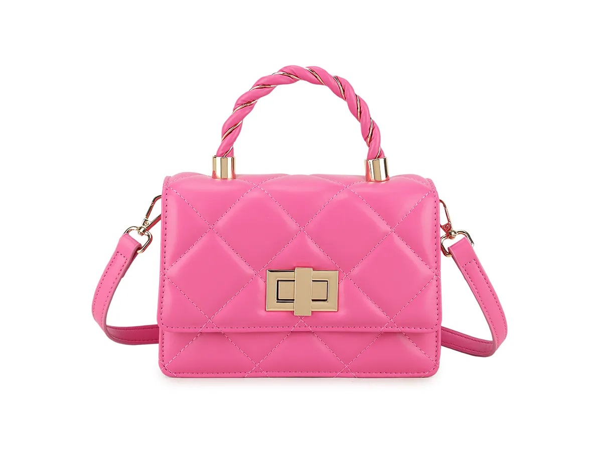 Quilted Small Top Handle Bag - Image 12
