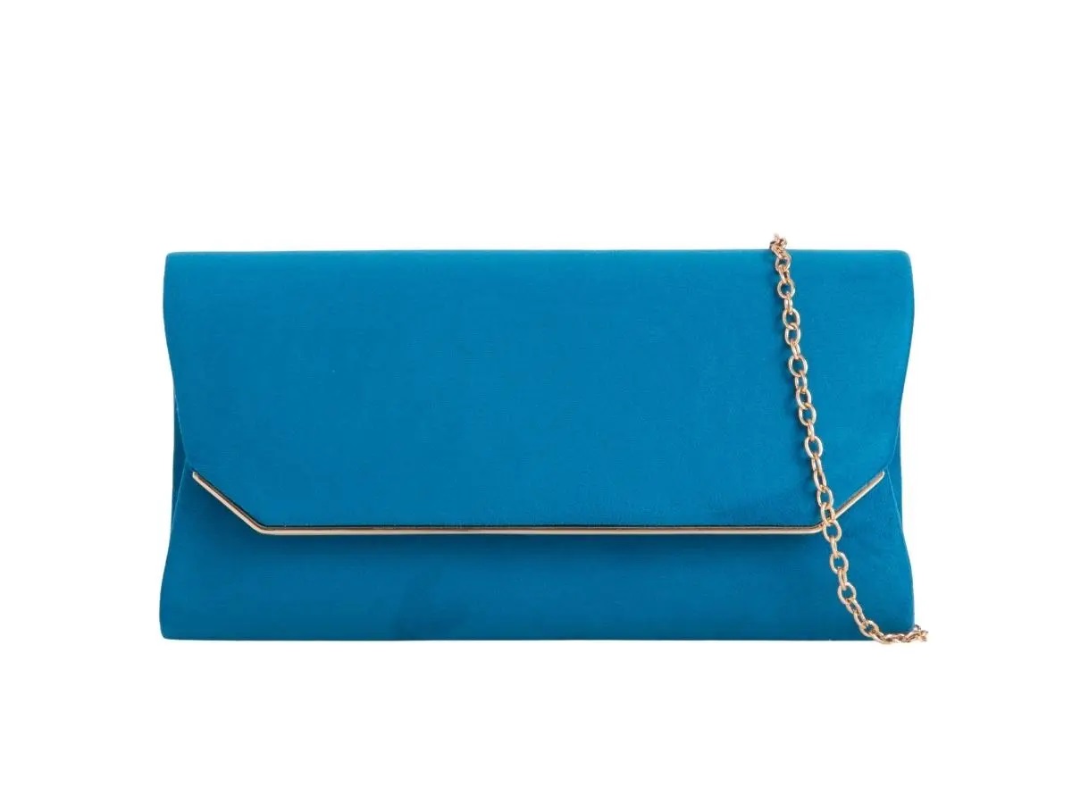 Suedette Envelope Clutch Bag - Image 8