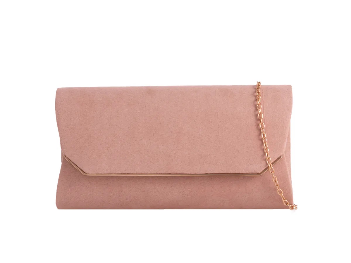 Suedette Envelope Clutch Bag - Image 12