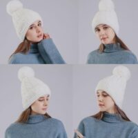 Supersoft Cable Knit Pompom Hat