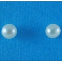 925 Silver White Freshwater Pearl Stud Earrings