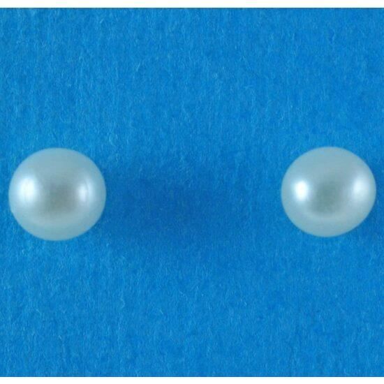 925 Silver White Freshwater Pearl Stud Earrings