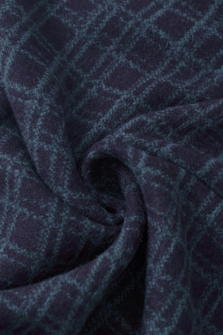 Blue Fine Check Men-Unisex Scarf - Image 3