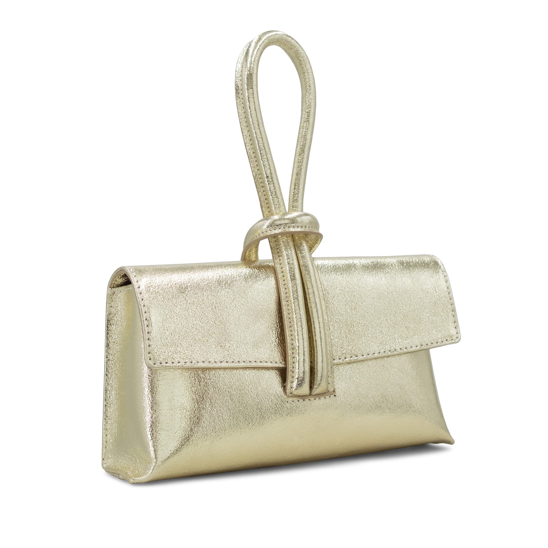 Metallic Leather Loop Bag - Image 4