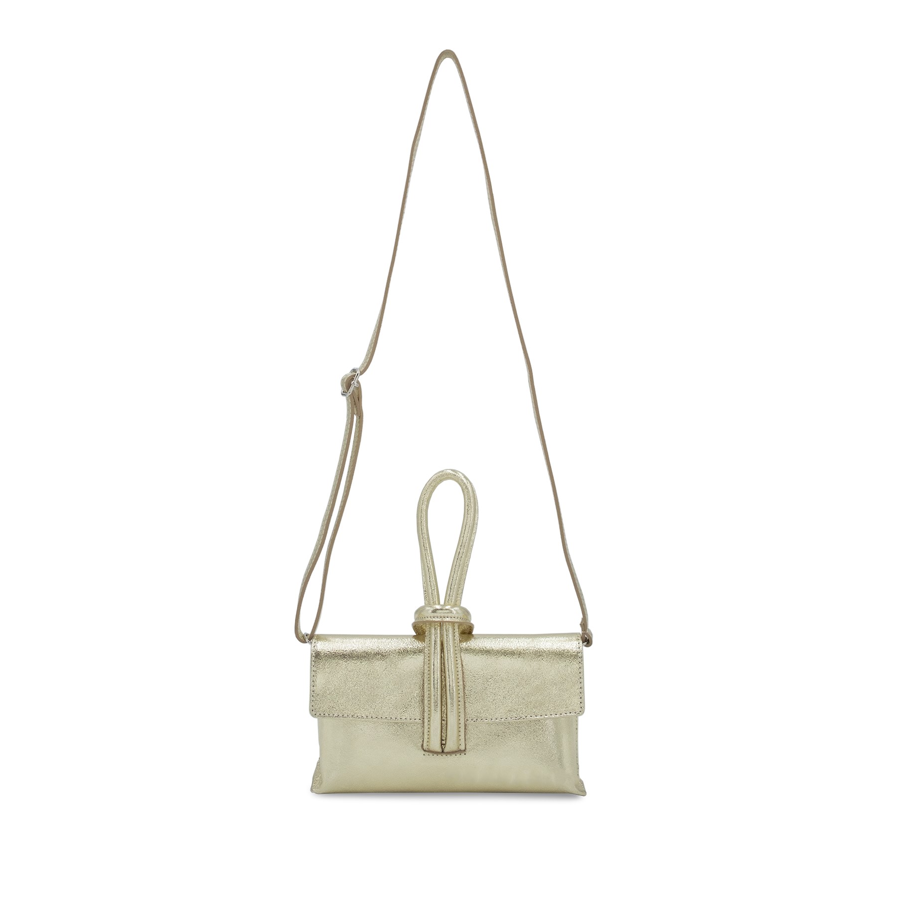 Metallic Leather Loop Bag - Image 3