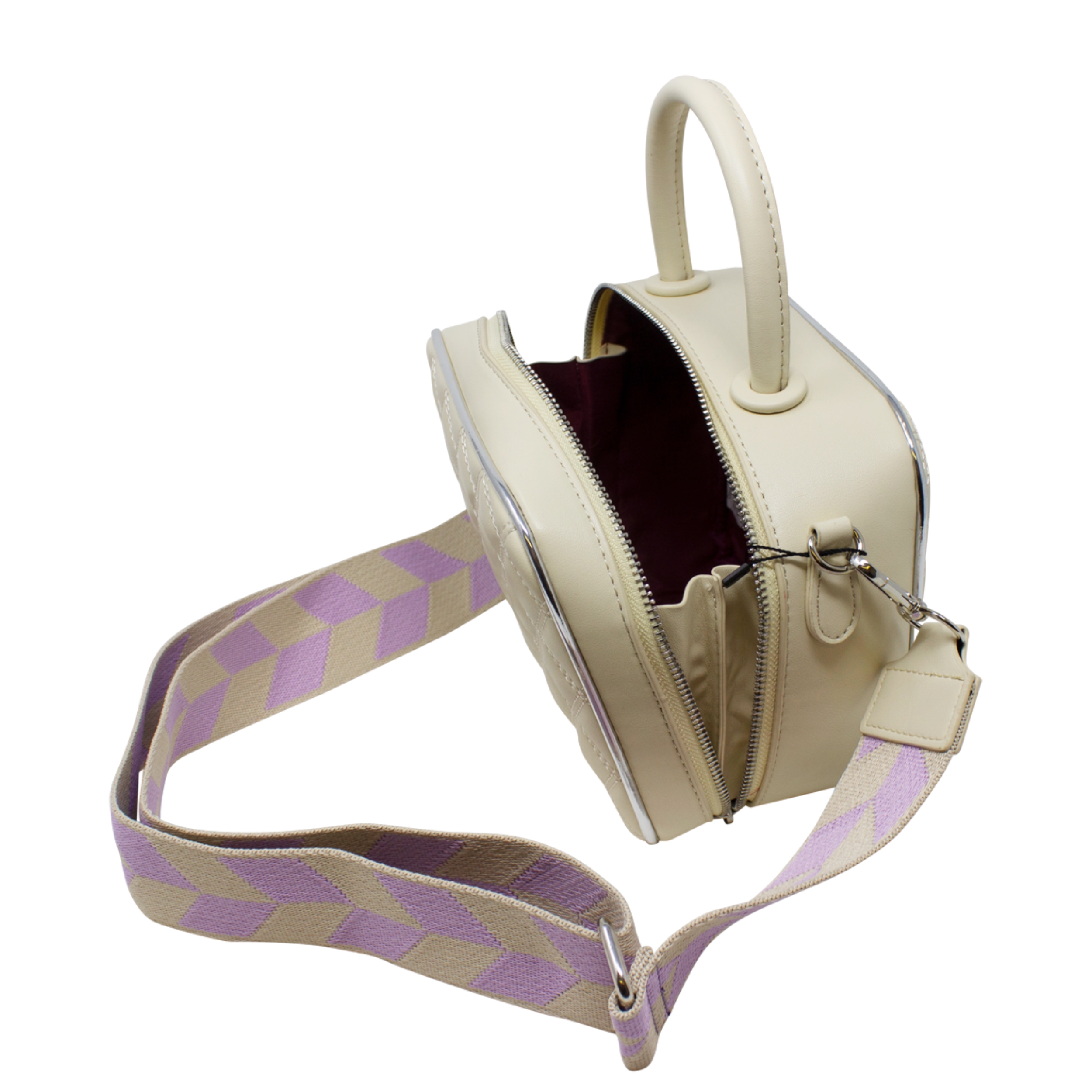 Small Top Handle Quilted Box Crossbody - Image 4