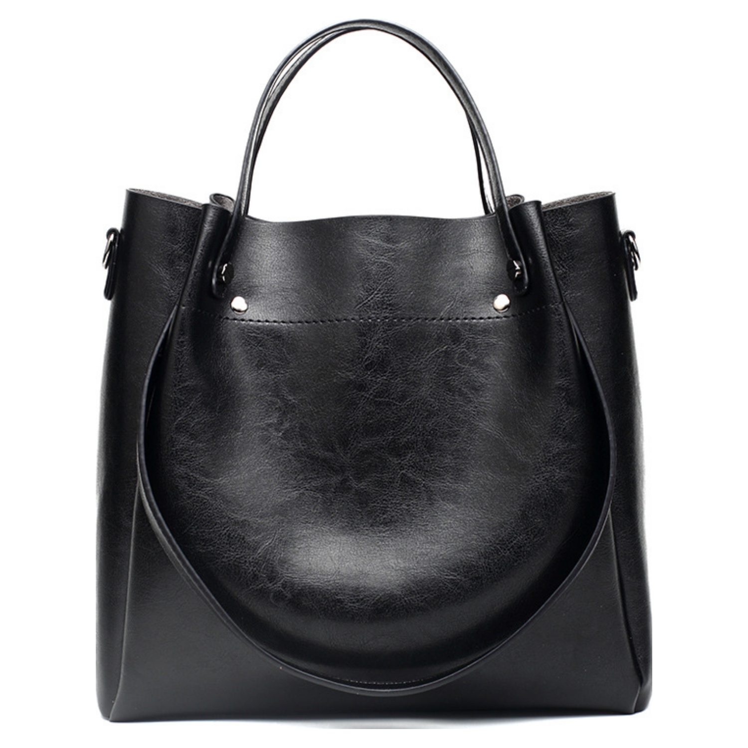 Shiny Double Strap Handle Tote - Image 2