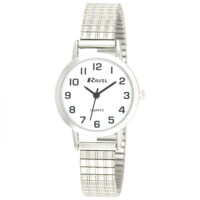Ladies Silver Classic Easy Read Expander Bracelet Watch
