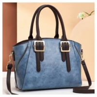 Classic Two-toned Top Handle Handbag