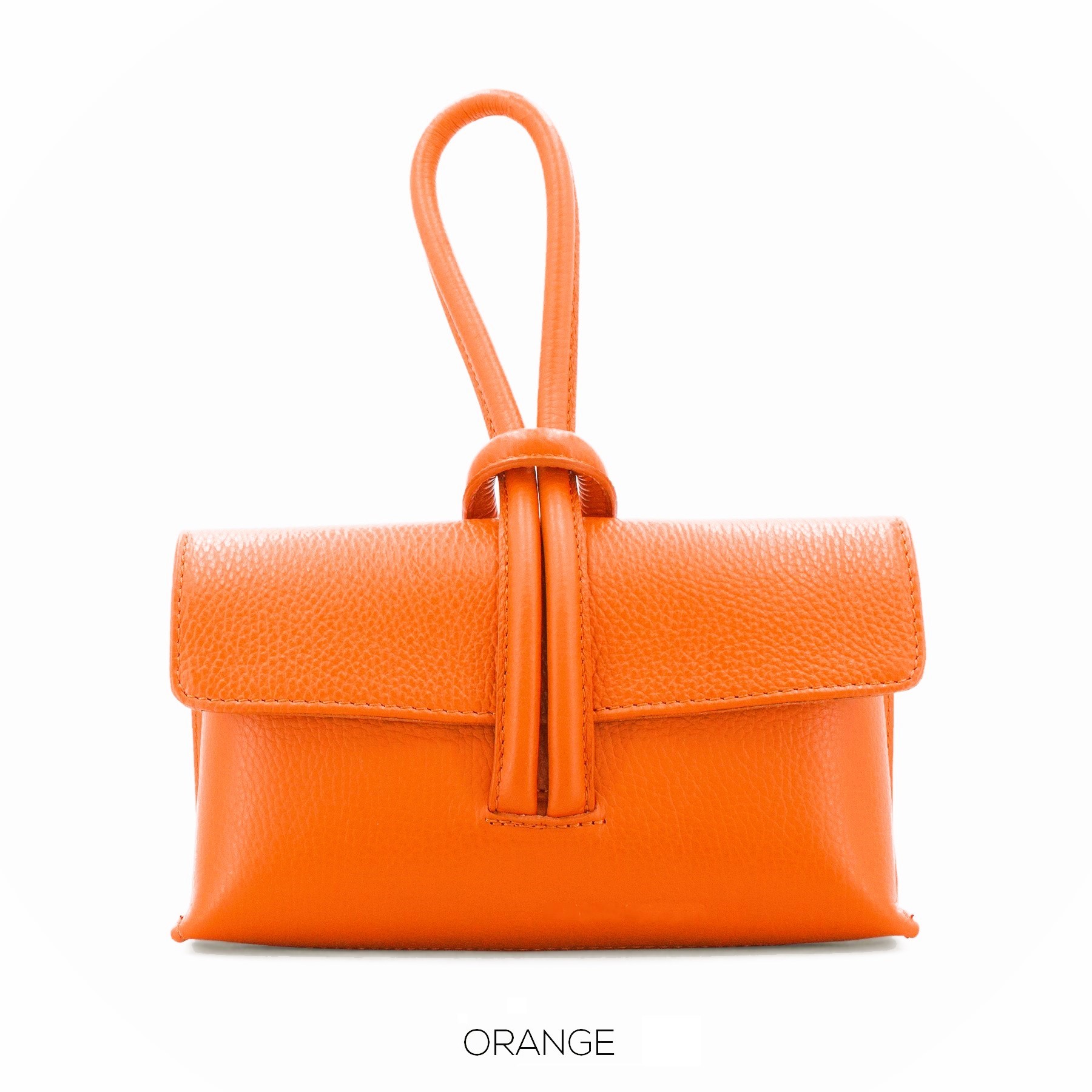 Grained Leather Loop Bag - Image 30