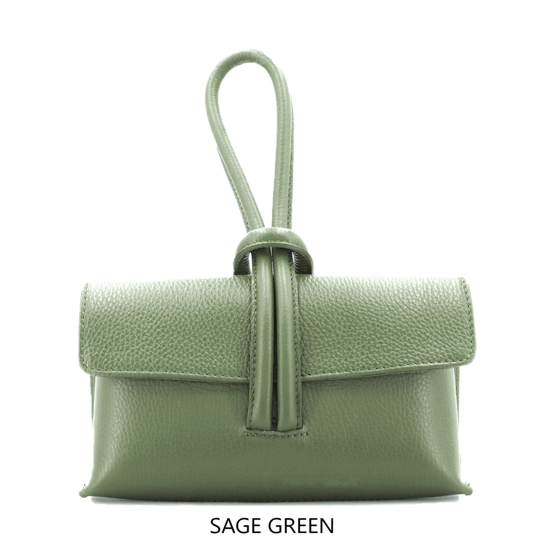Grained Leather Loop Bag - Image 31