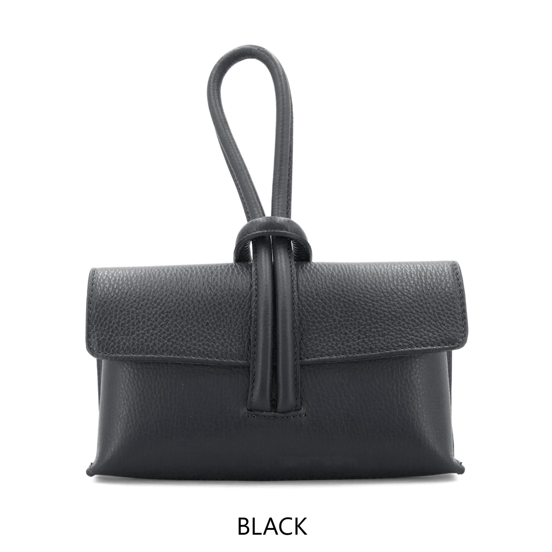 Grained Leather Loop Bag - Image 28