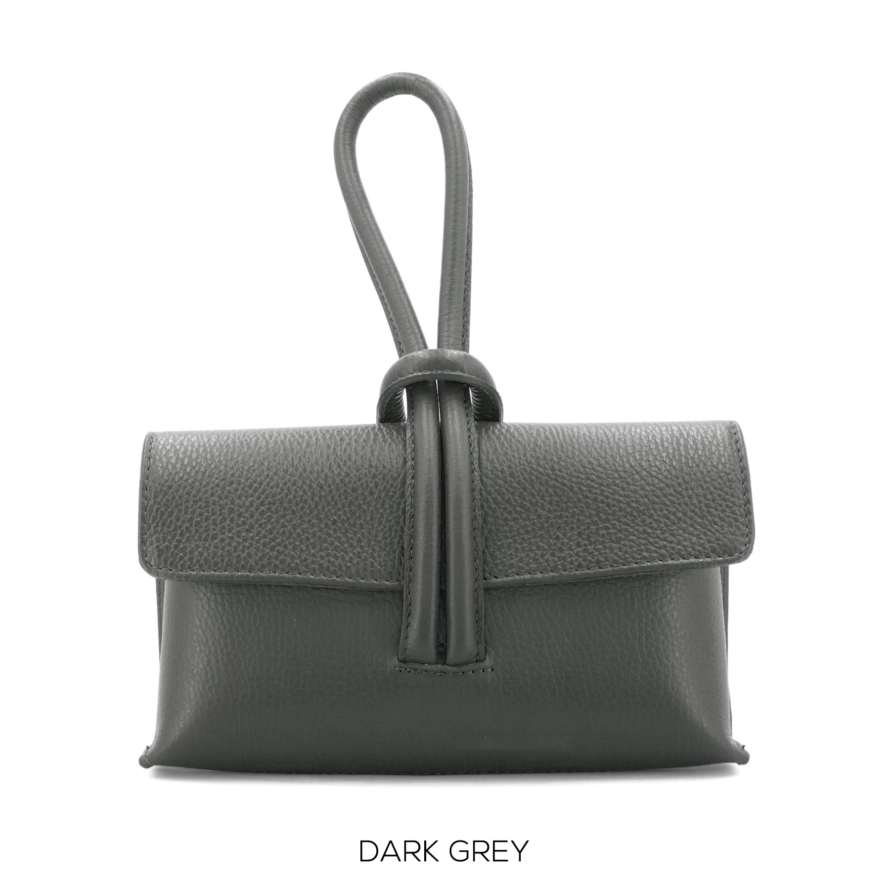 Grained Leather Loop Bag - Image 21