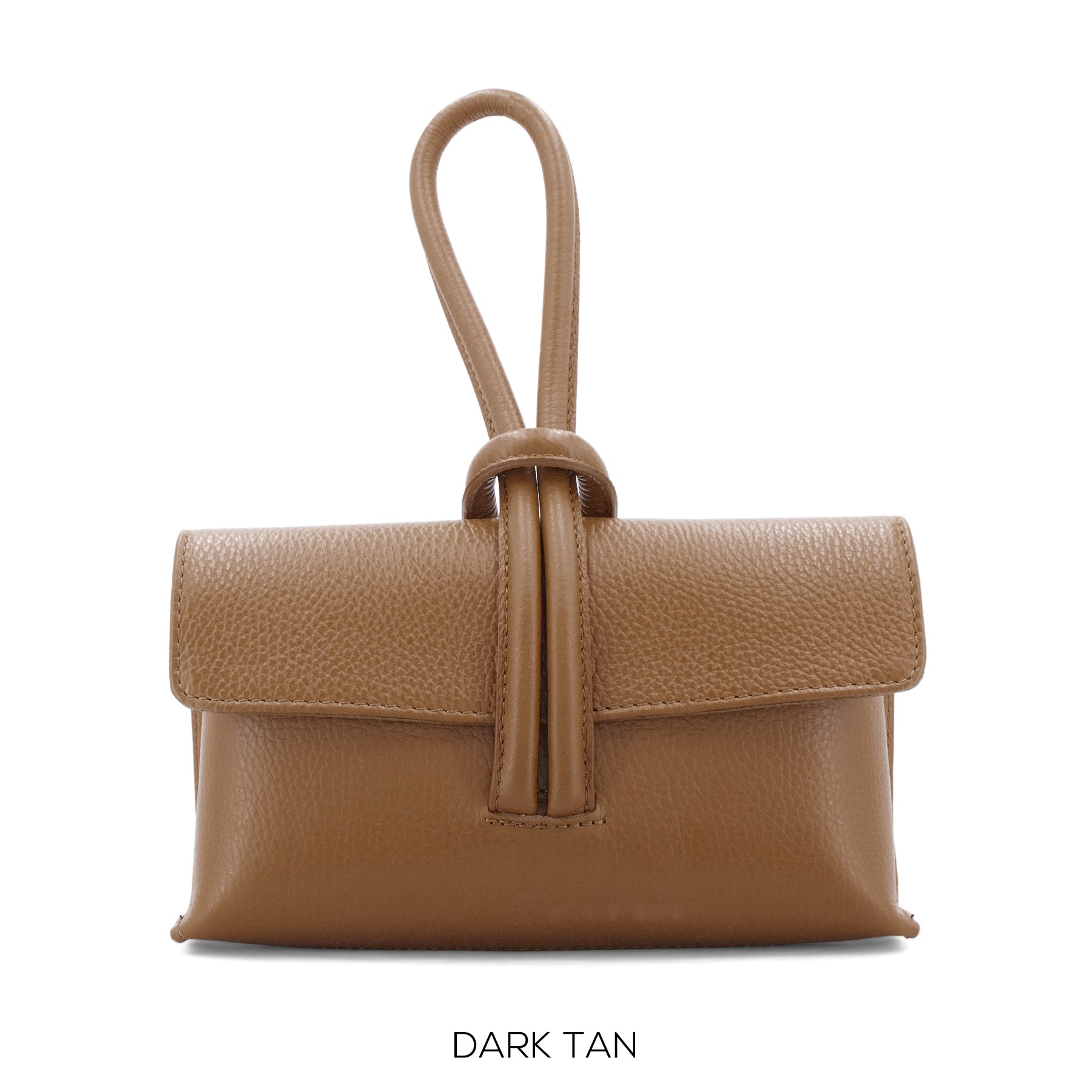 Grained Leather Loop Bag - Image 19