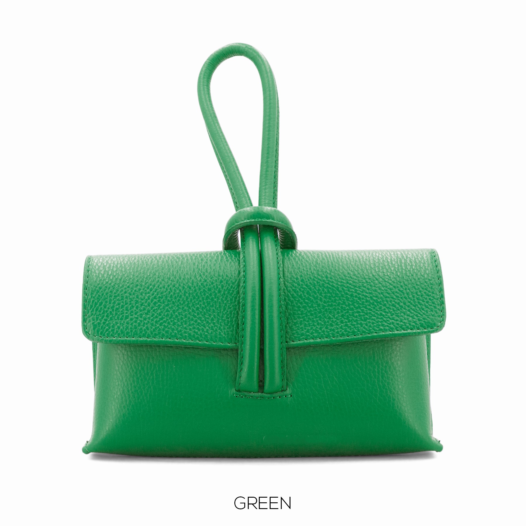 Grained Leather Loop Bag - Image 17