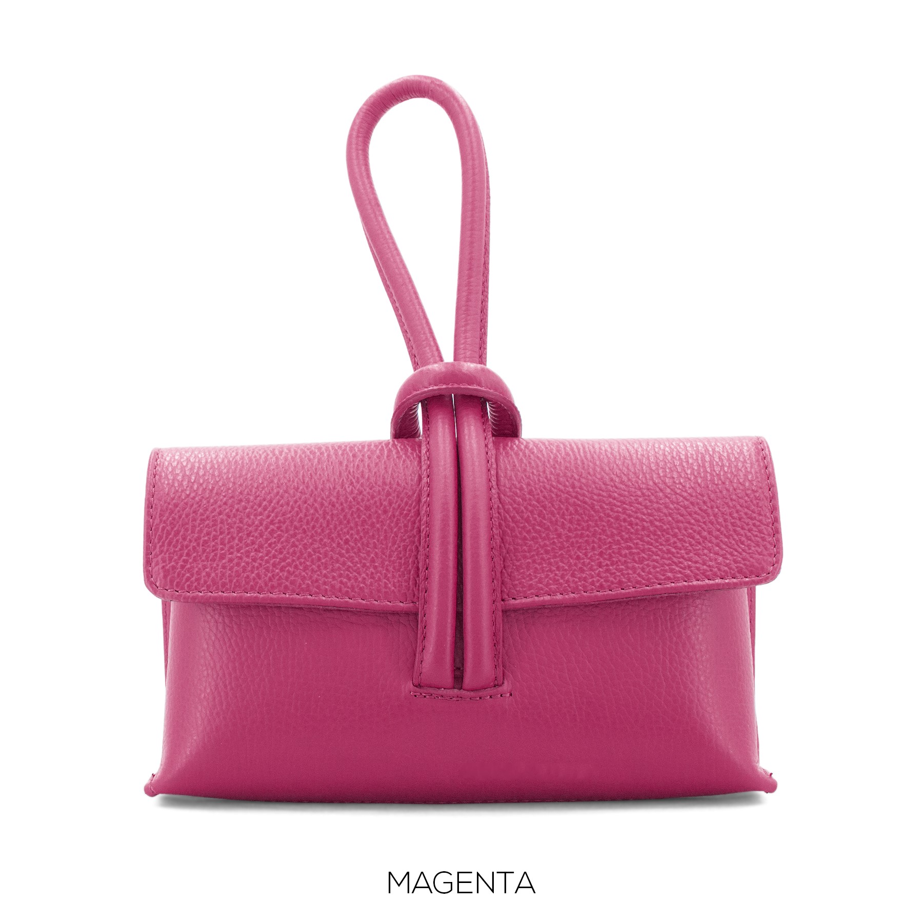 Grained Leather Loop Bag - Image 15