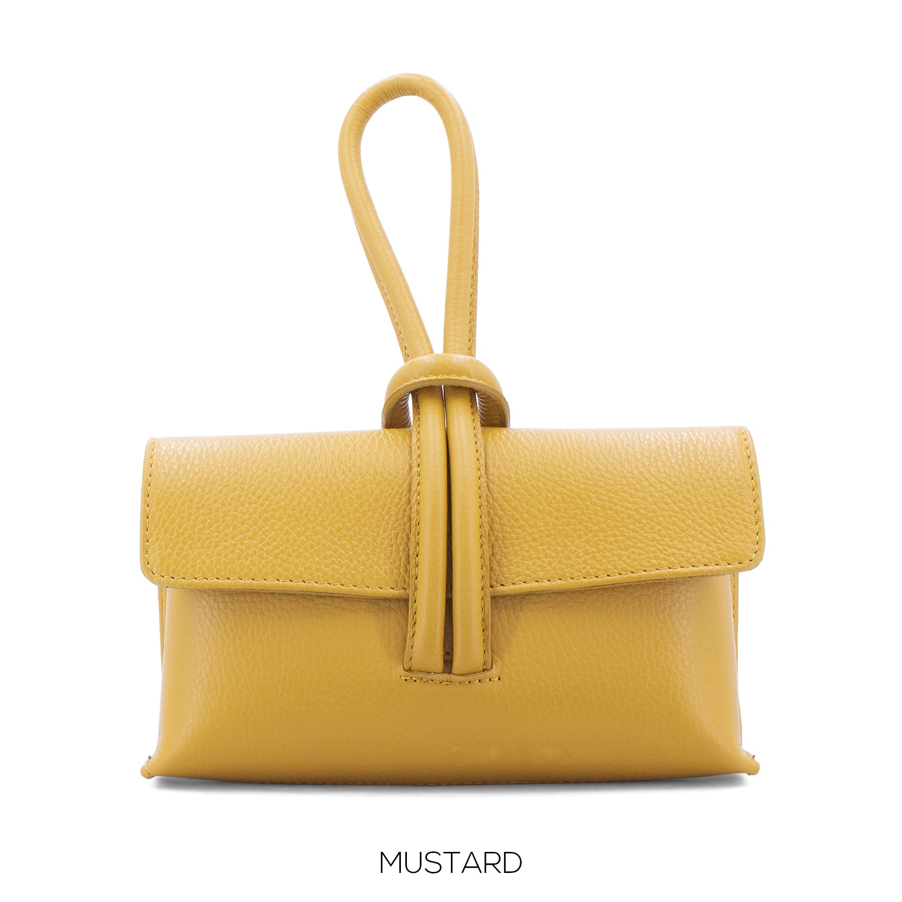 Grained Leather Loop Bag - Image 14