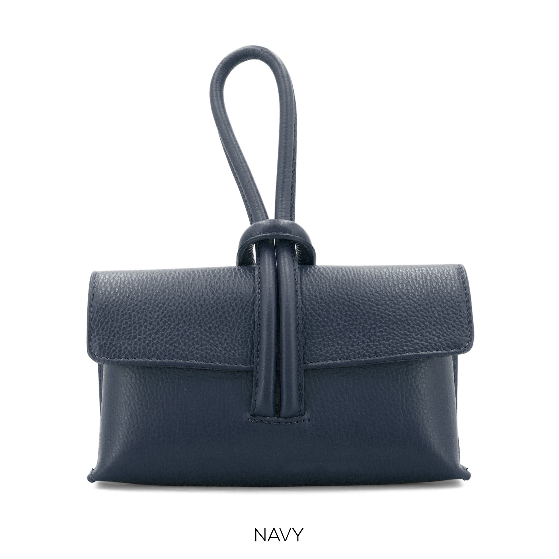 Grained Leather Loop Bag - Image 13