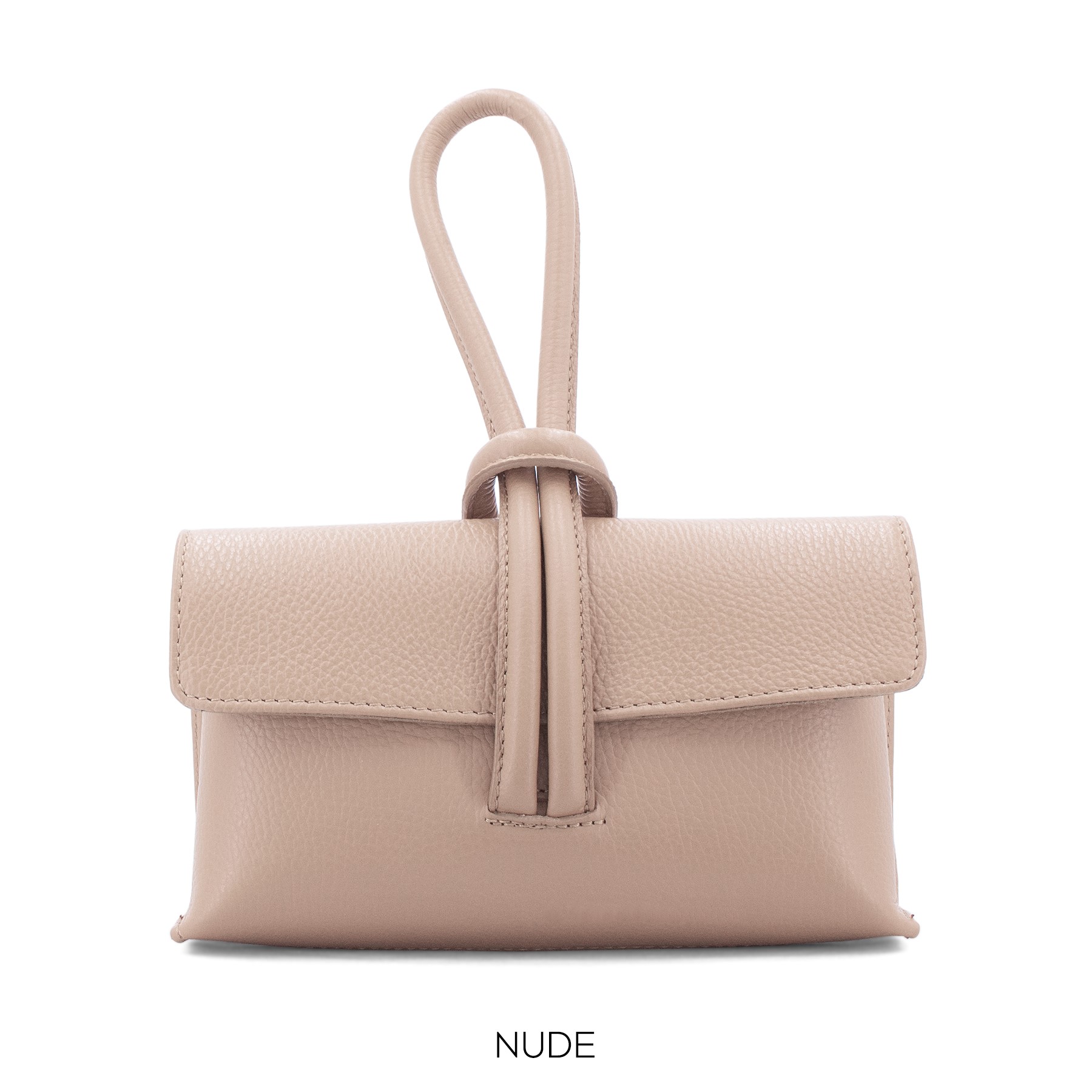Grained Leather Loop Bag - Image 12
