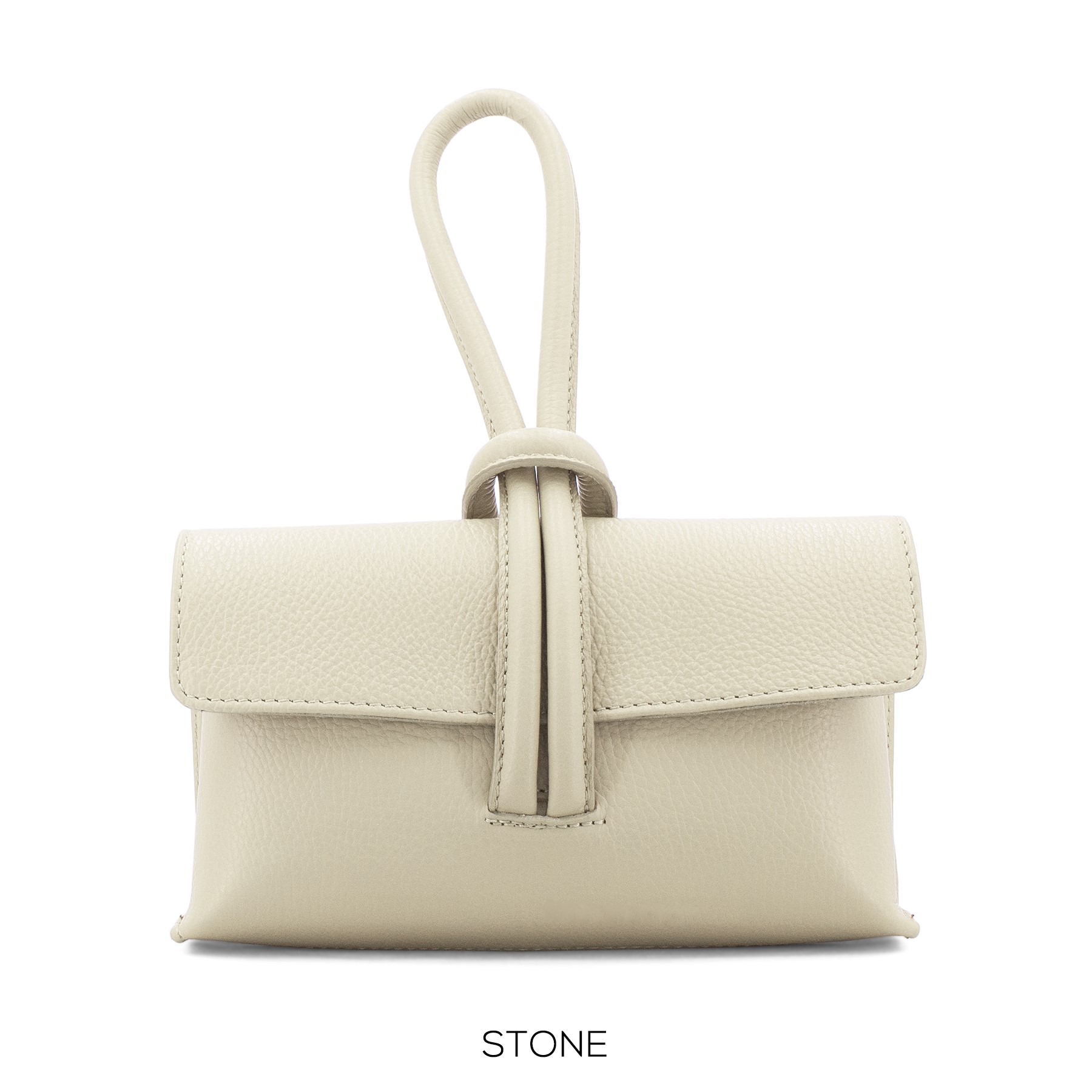 Grained Leather Loop Bag - Image 9