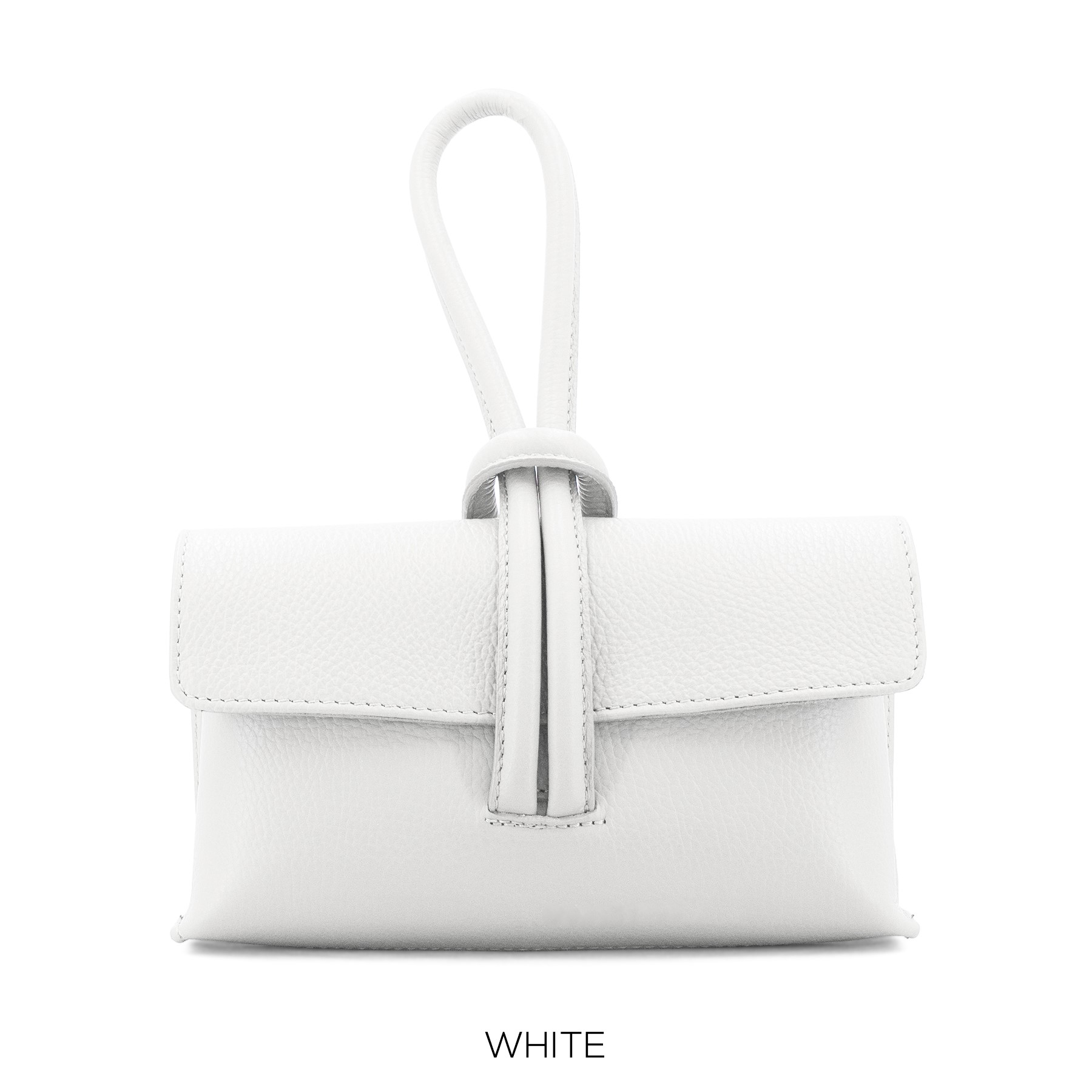 Grained Leather Loop Bag - Image 6