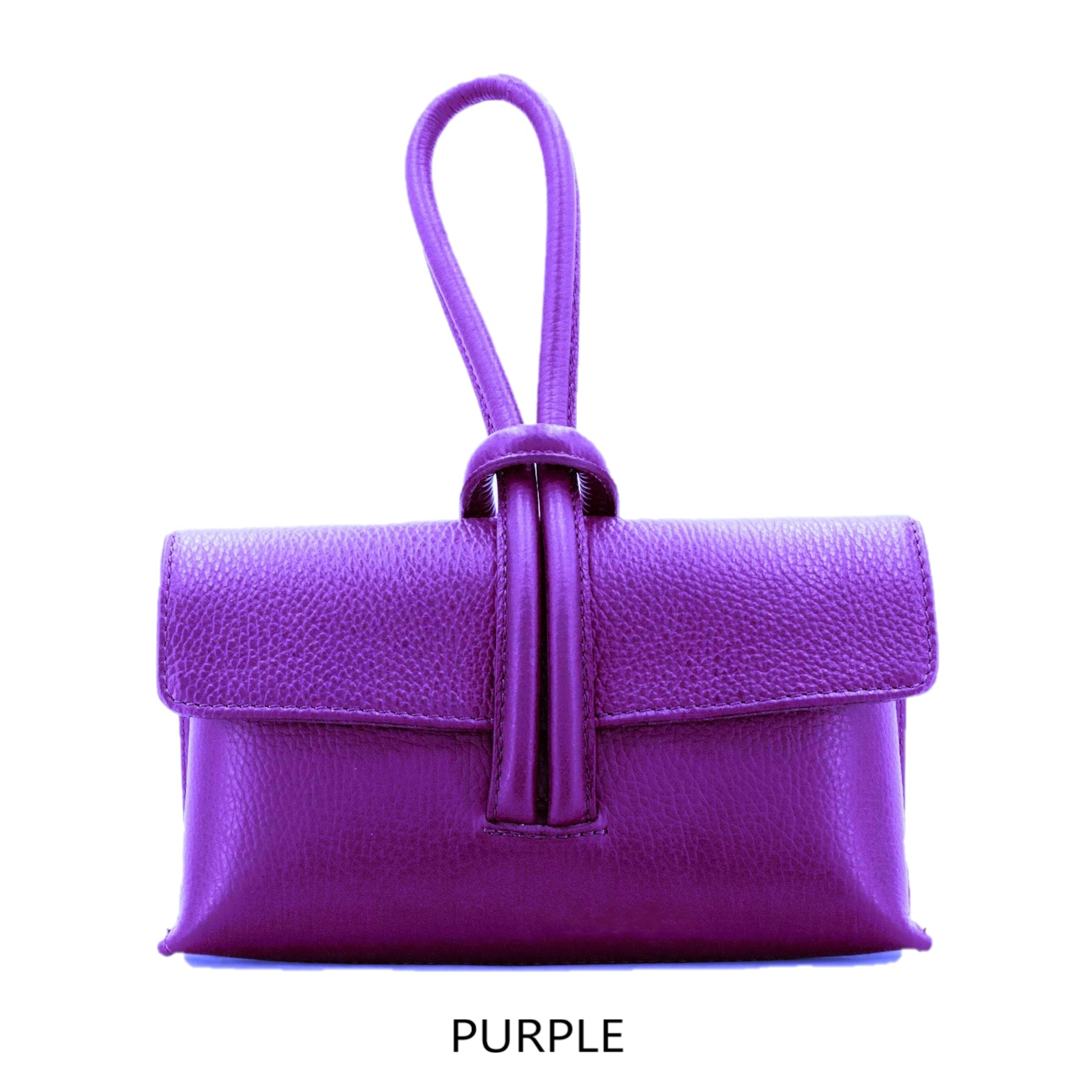 Grained Leather Loop Bag - Image 32
