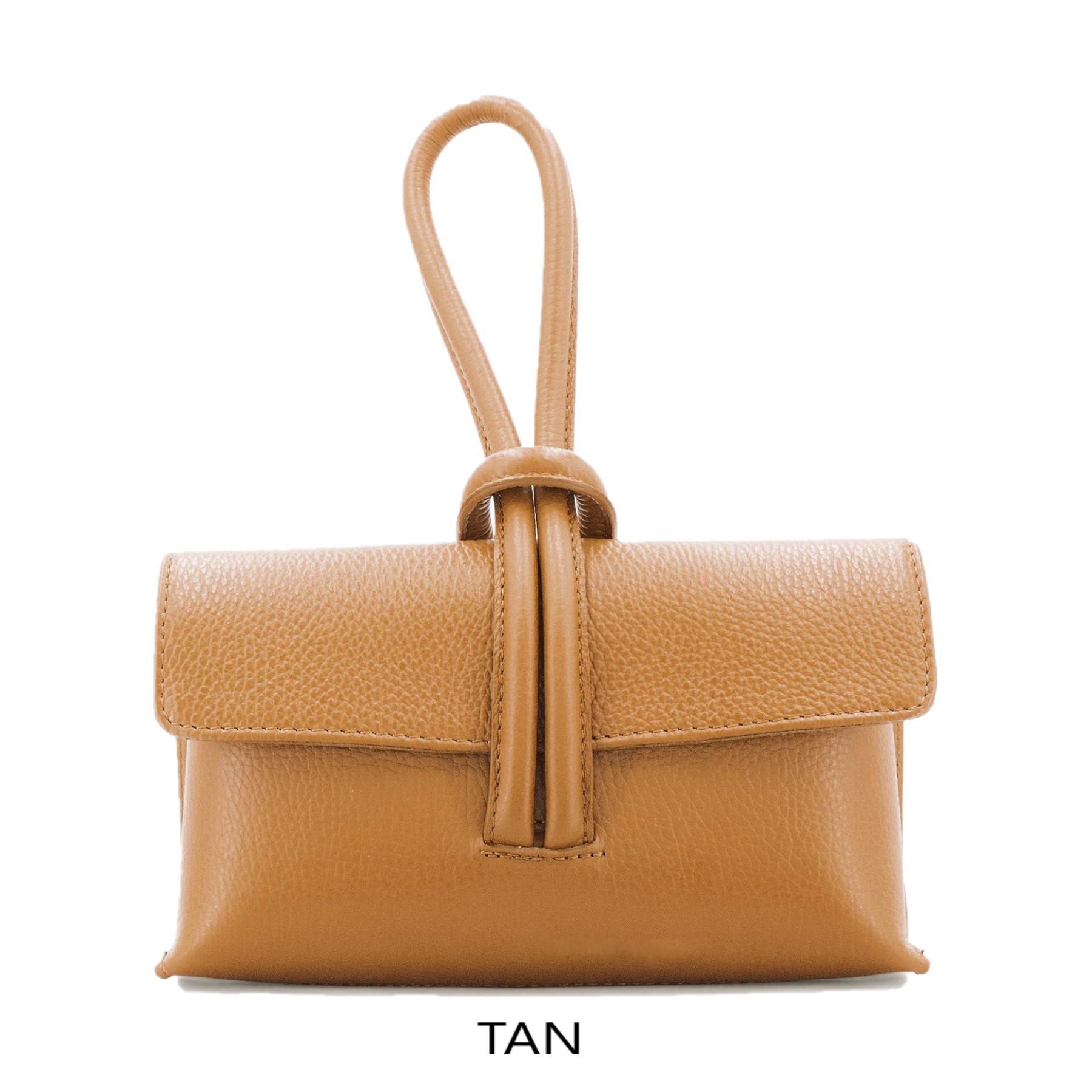Grained Leather Loop Bag - Image 33