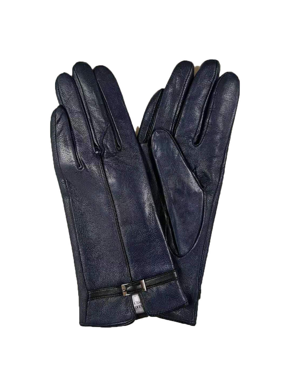 Belted Cuff Leather Gloves - Image 4