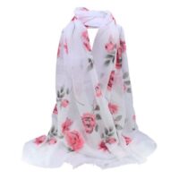 Pink Rose Cotton Feel Maxi Scarf