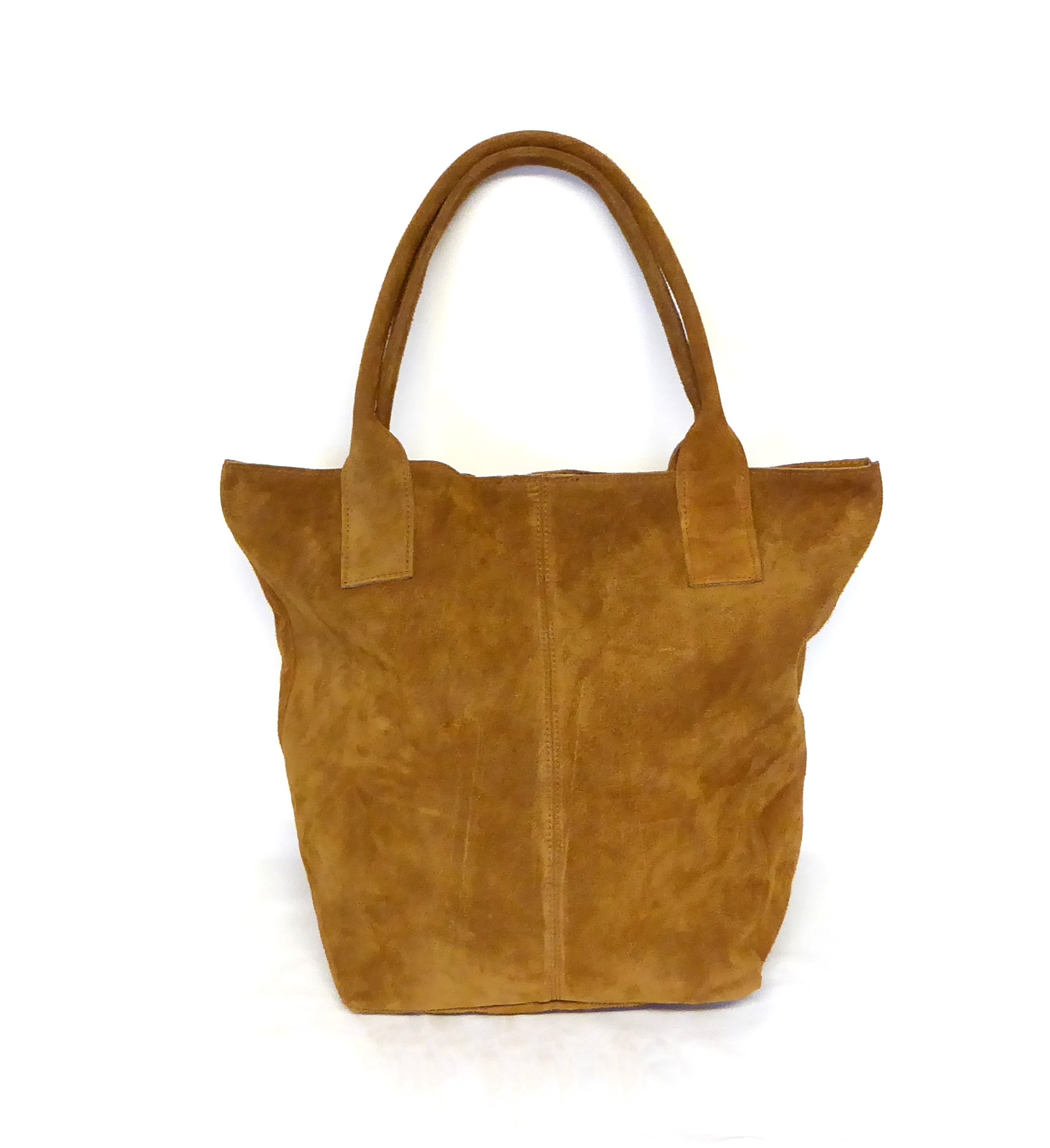 Tan Italian Suede Slouch Bag - Image 2