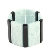 Green and Blue Oblong Stretchy Bracelet