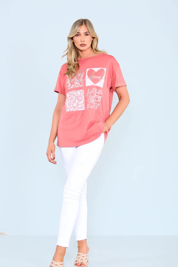 Love Heart Cotton T-Shirt - Image 2