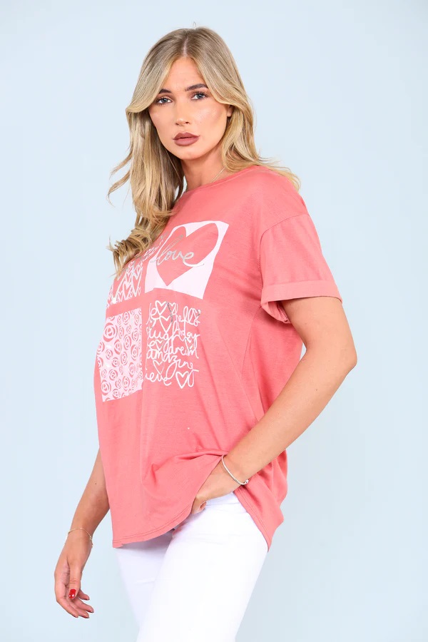 Love Heart Cotton T-Shirt - Image 3