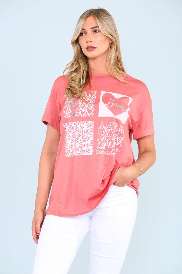 Love Heart Cotton T-Shirt - Image 5