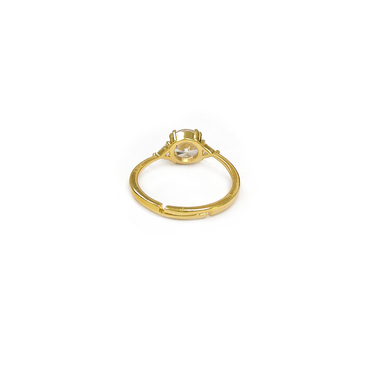 Adjustable Round Cut CZ Stone Rings - Image 2