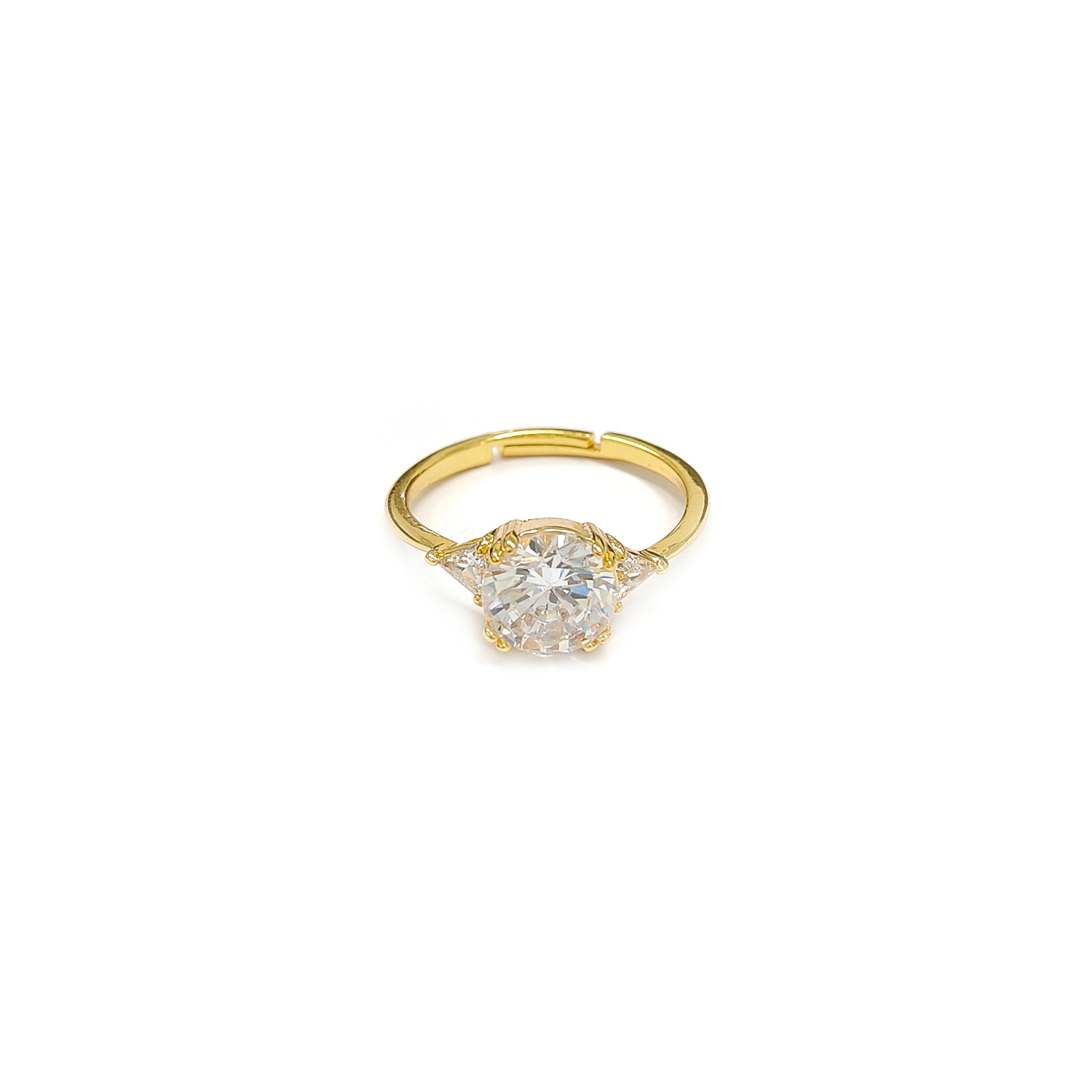 Adjustable Round Cut CZ Stone Rings - Image 3