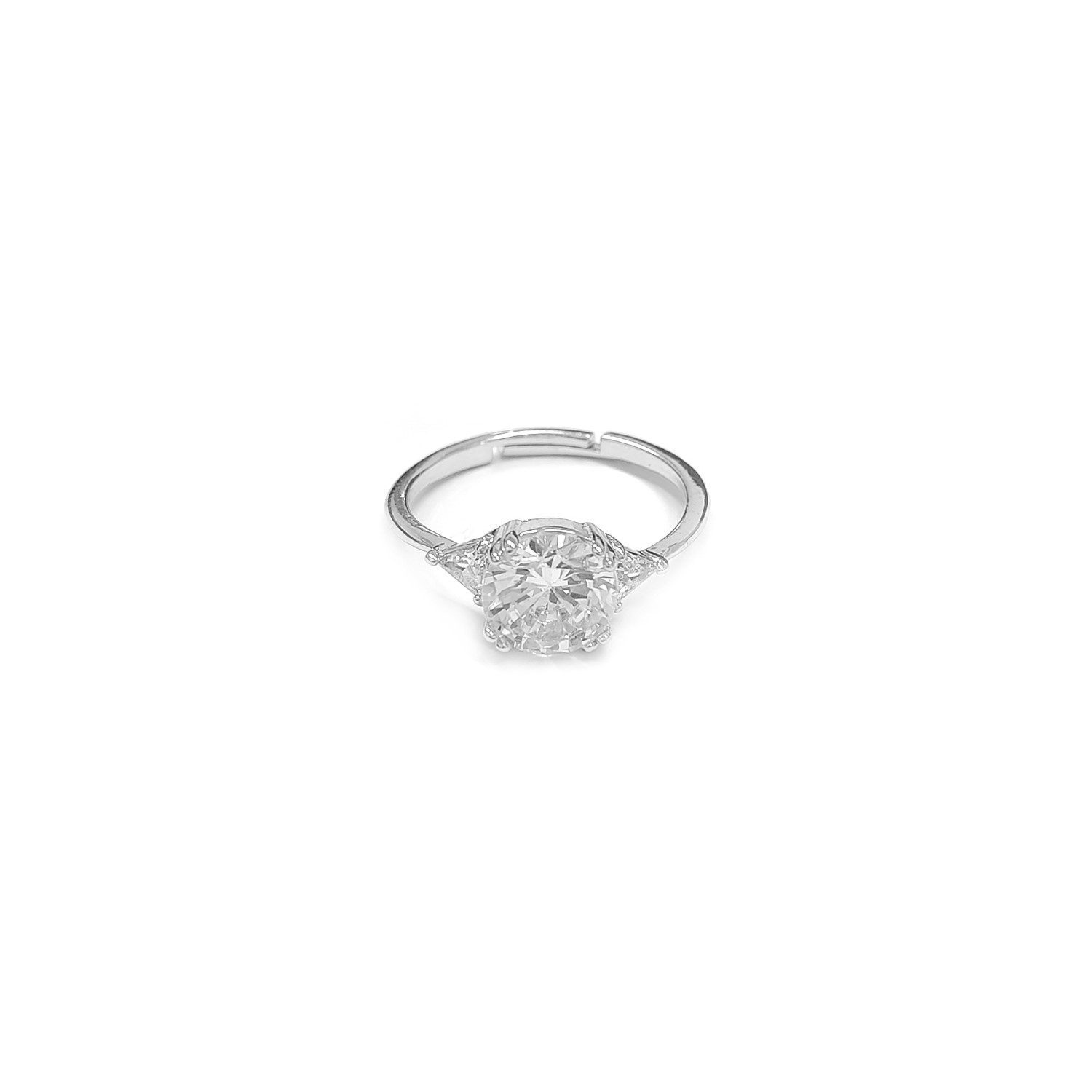 Adjustable Round Cut CZ Stone Rings - Image 4