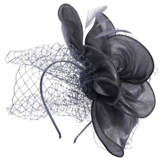 Organza Flower Bow Fascinators - Image 3