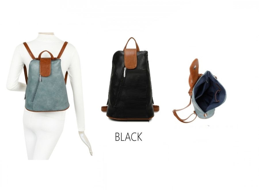Two Tone 3 in 1 Triangular Backpack - Love4Bags Boutique