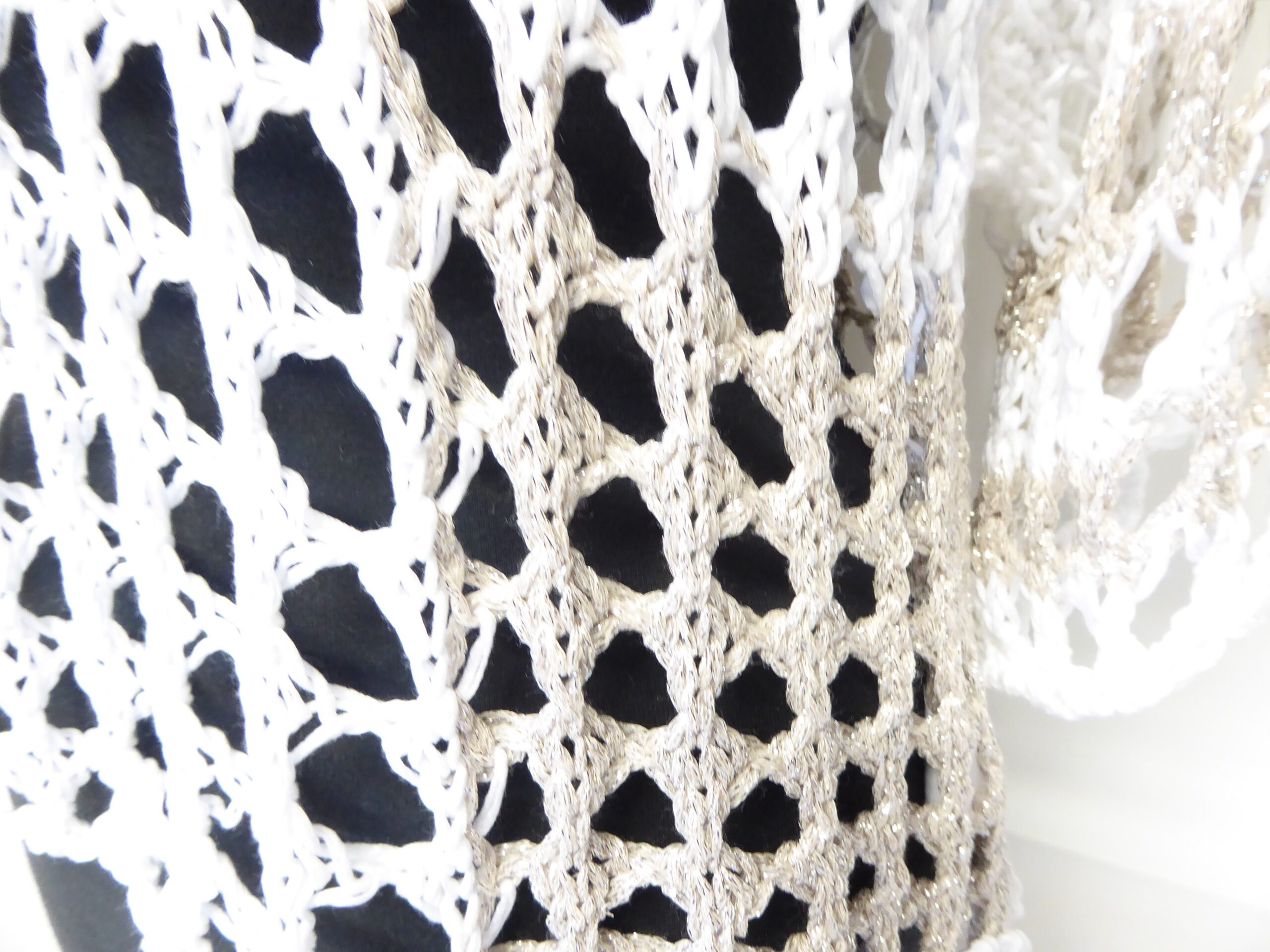 Two Tone Cotton Crochet Top - Image 5