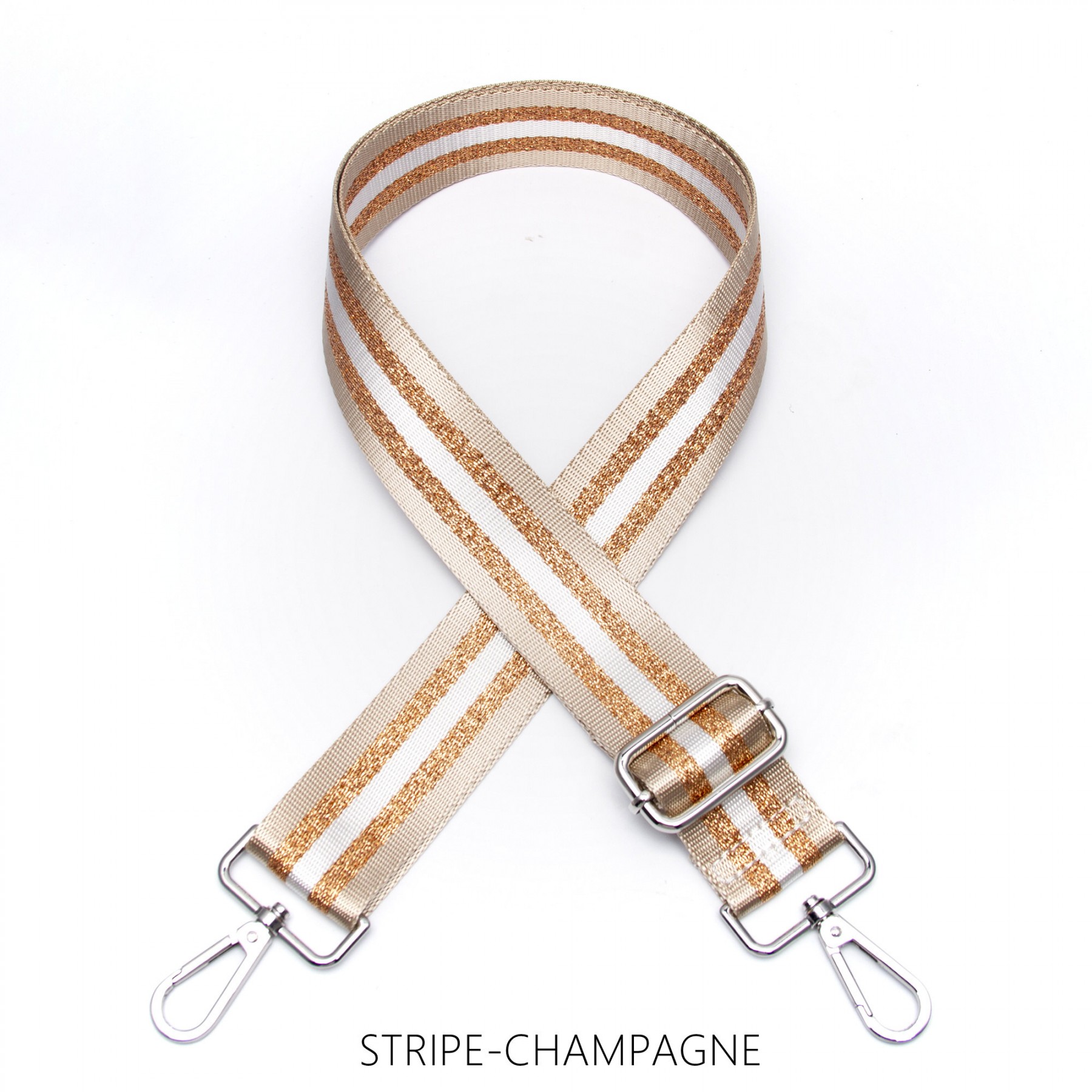 Metallic Stripe Thin Bag Strap - Image 11