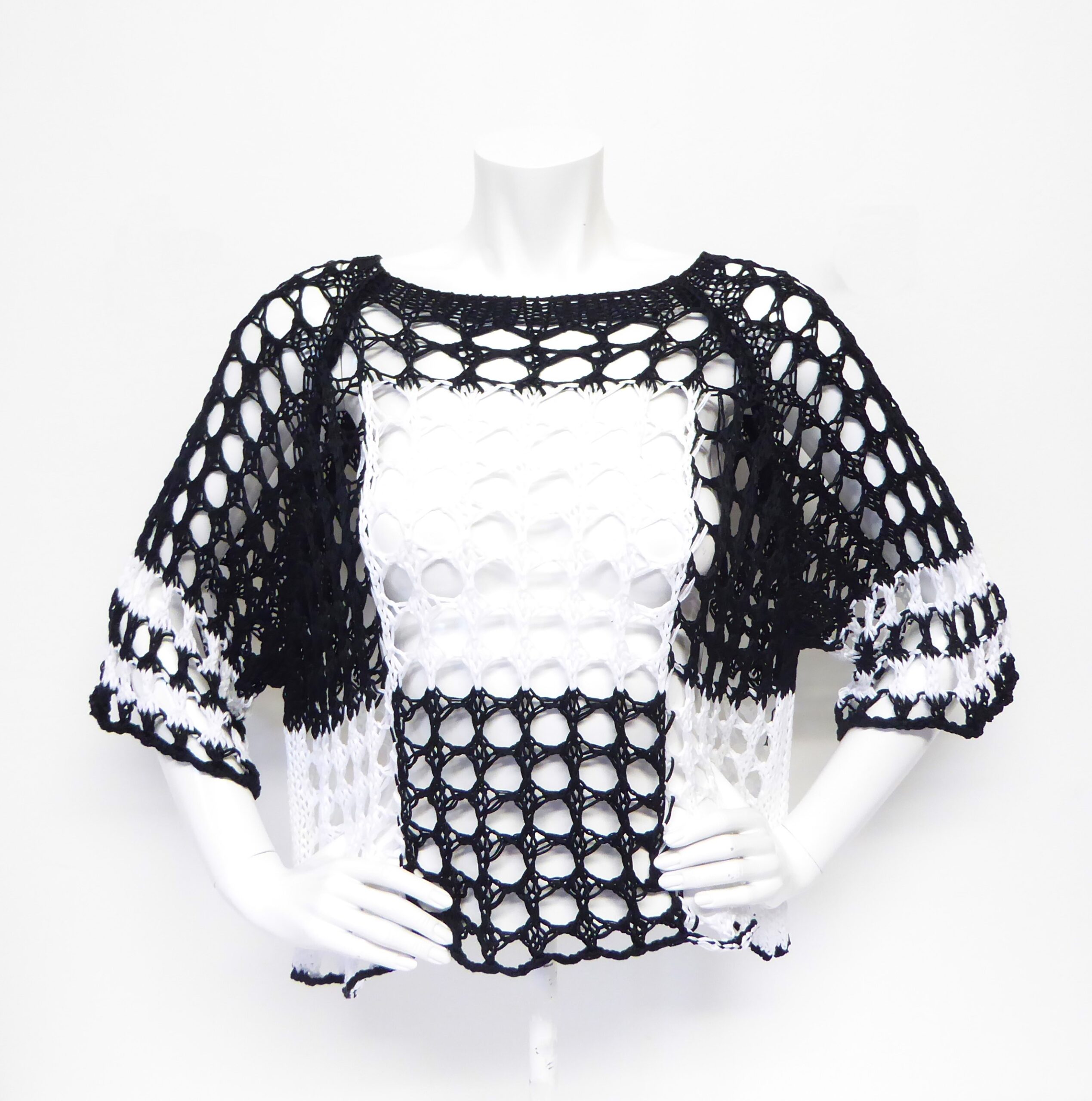Two Tone Cotton Crochet Top