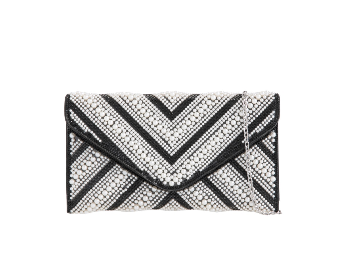 Pearl and Diamante Envelope Clutch Bag - Image 2