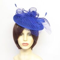 Royal Blue Sinamay Feather Hatinator